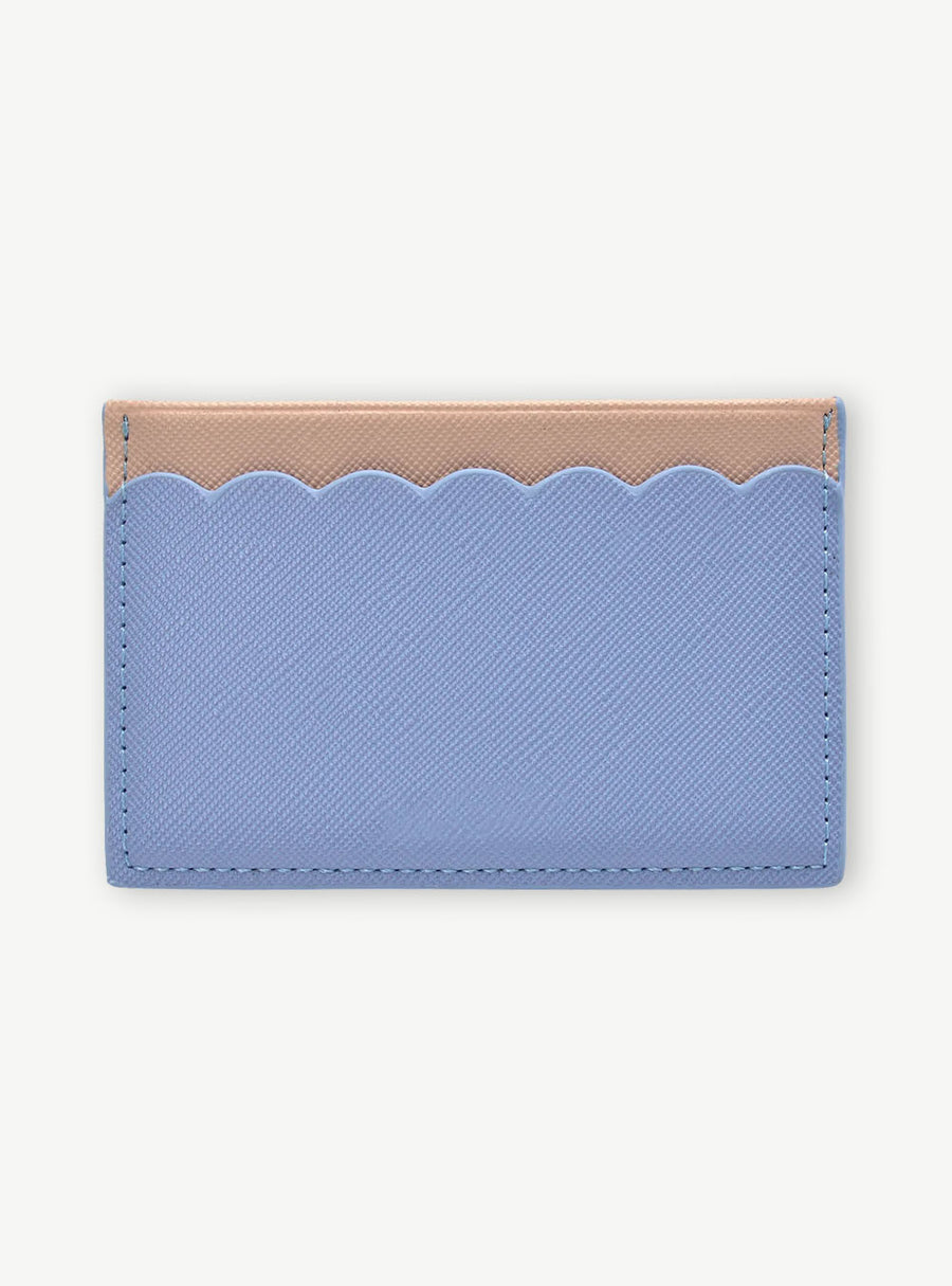 Card Pouch Blue Duotone Deep Blue Scallop Card Holder – Bounir