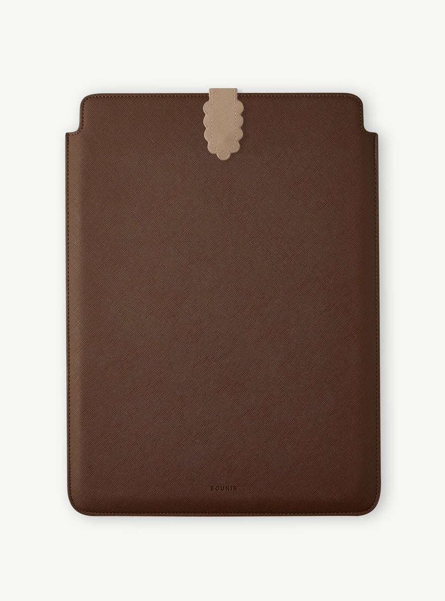 Brown Scallop Laptop Case
